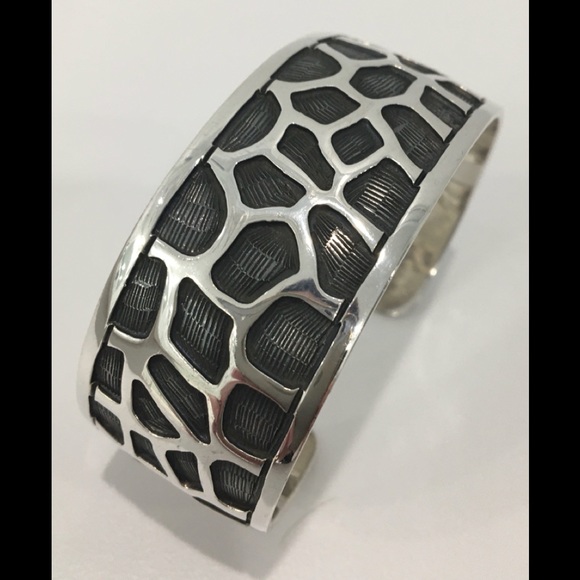 MEXICO 925 Silver Cuff Bracelet - Picture 2 of 5